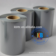 Scratch resist resin material grey thermal printer ribbon for phone PVC label printing